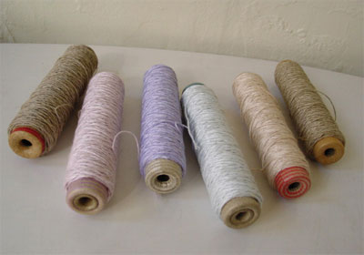 Linen Thread ・Linen Yarns オフ白、生成リネン糸